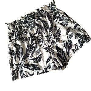 Who what wear shorts linen rayon blend medium paperbag waist drawstring pockets